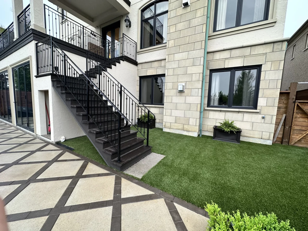 Finished artificial grass yard near Unionville
